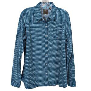 Roper Womens Blue Western Shirt size XL Long Sleeve Snap Button Cowgirl
